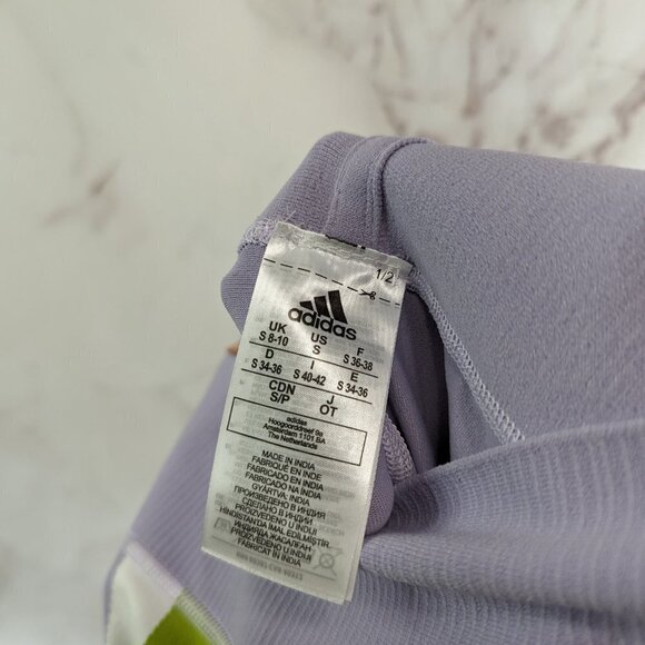 Adidas Legging Women Small Training Prime Knit Fine Tight Purple Green GD9401 - Picture 4 of 12